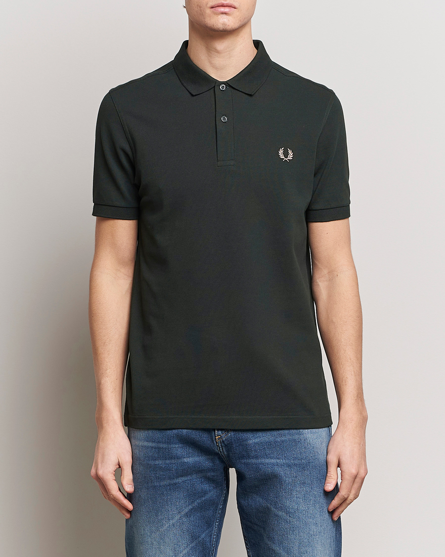 Hombres |  | Fred Perry | Plain Polo Shirt Night Green