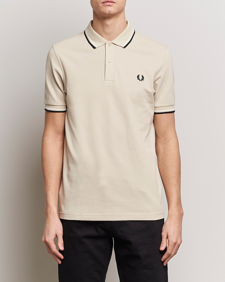 Hombres |  | Fred Perry | Twin Tipped Polo Shirt Oatmeal