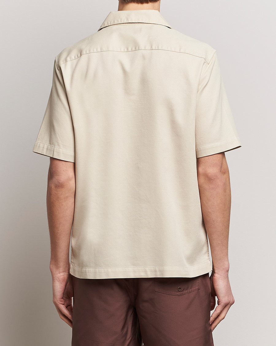 Hombres | Camisas | Fred Perry | Pique Textured Short Sleeve Shirt Oatmeal