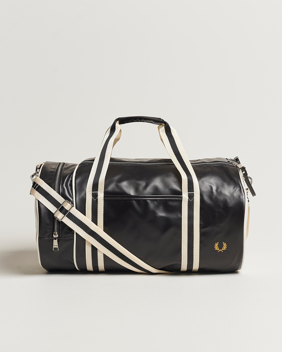 Hombres | Bolsos | Fred Perry | Classic Barrel Bag Black/Ecru