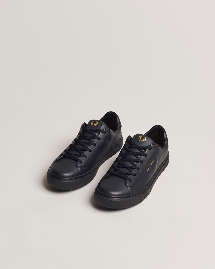 Hombres | Zapatillas negras | Fred Perry | B71 Leather Sneaker Black