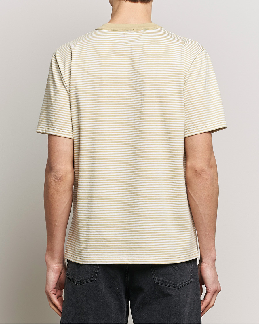 Hombres | Camisetas | Armor-lux | Callac Héritage Stripe T-Shirt Pale Olive/Milk