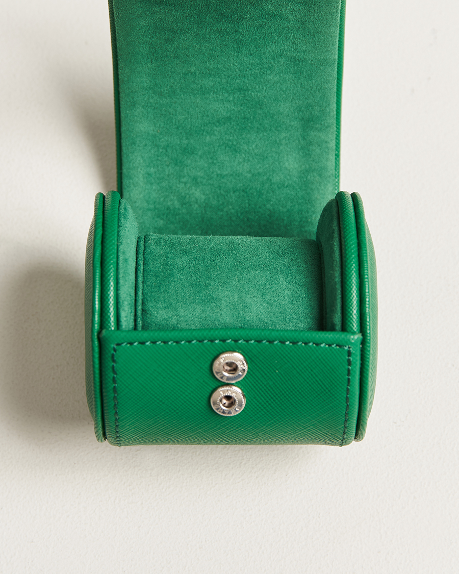 Herr | Klock- & smyckesetuin | WOLF | Single Watch Roll Green