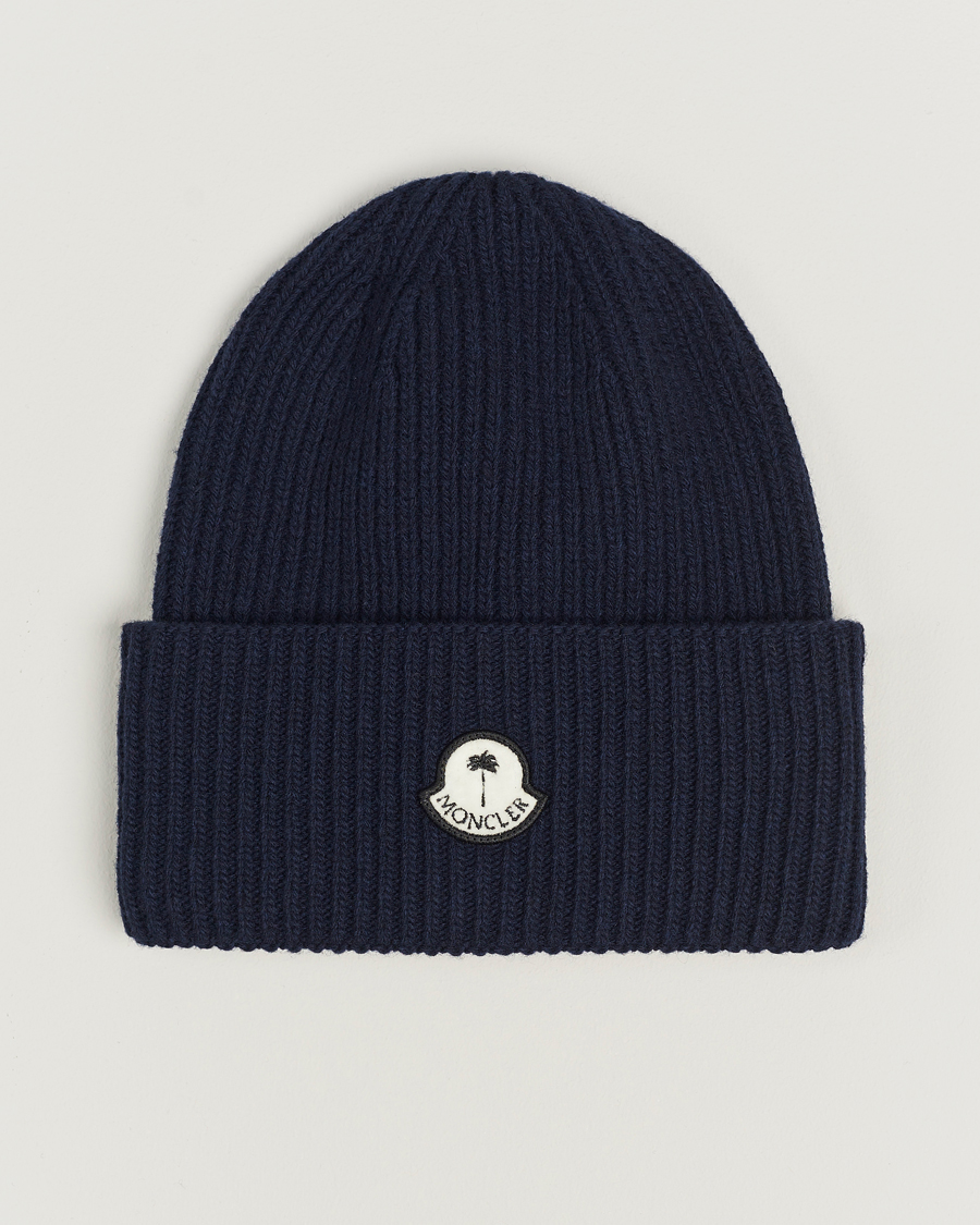 Hombres | Moncler Genius Rib Knit Beanie Navy | Moncler Genius | Rib Knit Beanie Navy