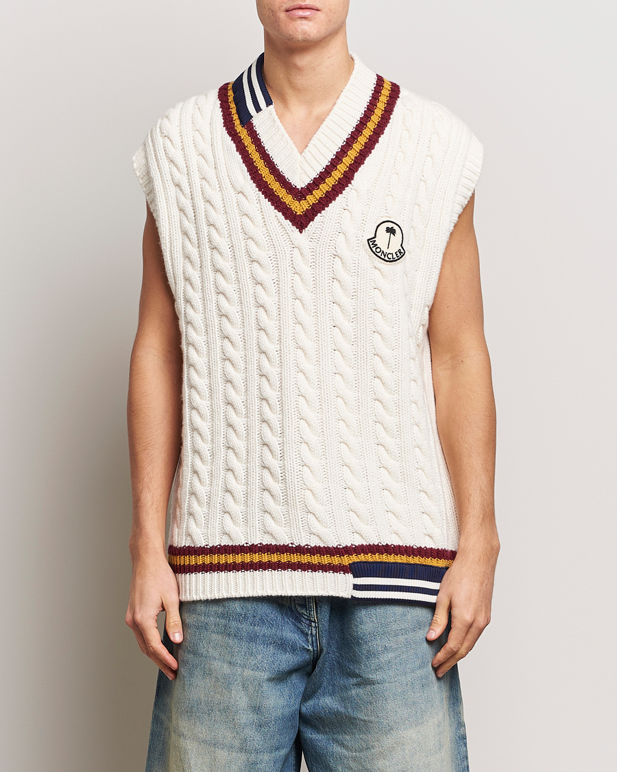 Hombres | Jerséis y prendas de punto | Moncler Genius | Patchwork Crickett Vest Off White