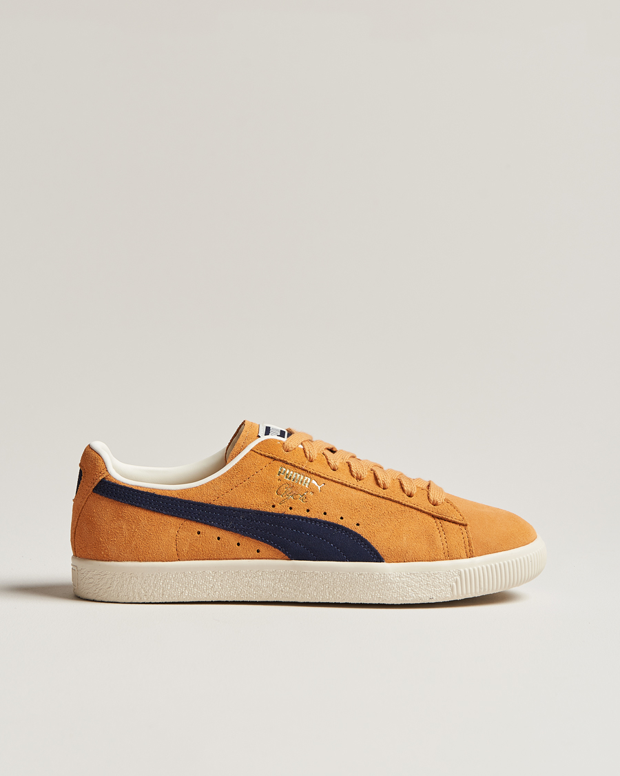 Hombres | Puma Clyde OG Suede Sneaker Clementine/Navy | Puma | Clyde OG Suede Sneaker Clementine/Navy