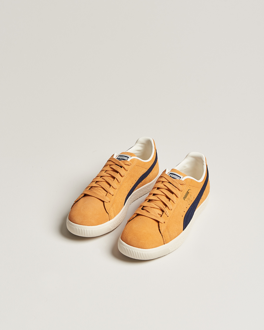 Hombres | Puma Clyde OG Suede Sneaker Clementine/Navy | Puma | Clyde OG Suede Sneaker Clementine/Navy