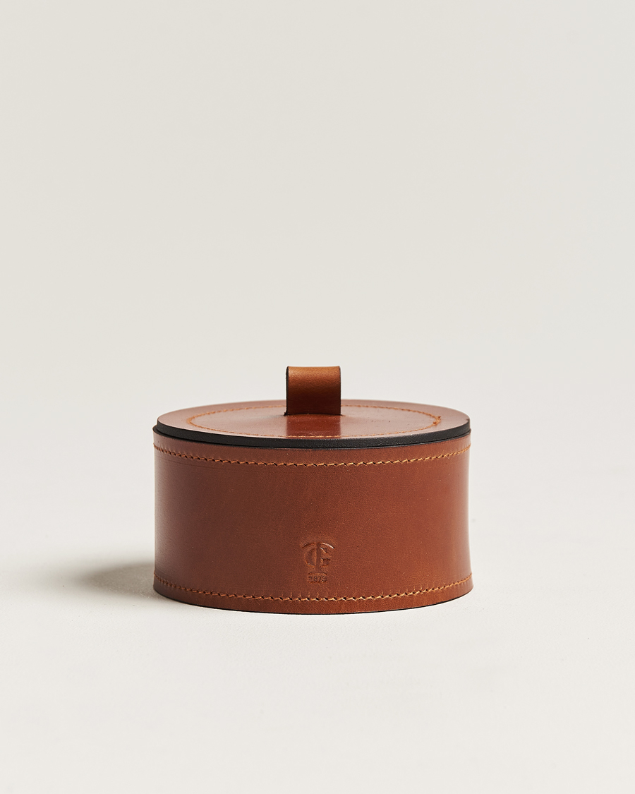 Hombres | Hogar | Tärnsjö Garveri | Small Leather Box 002 Light Brown