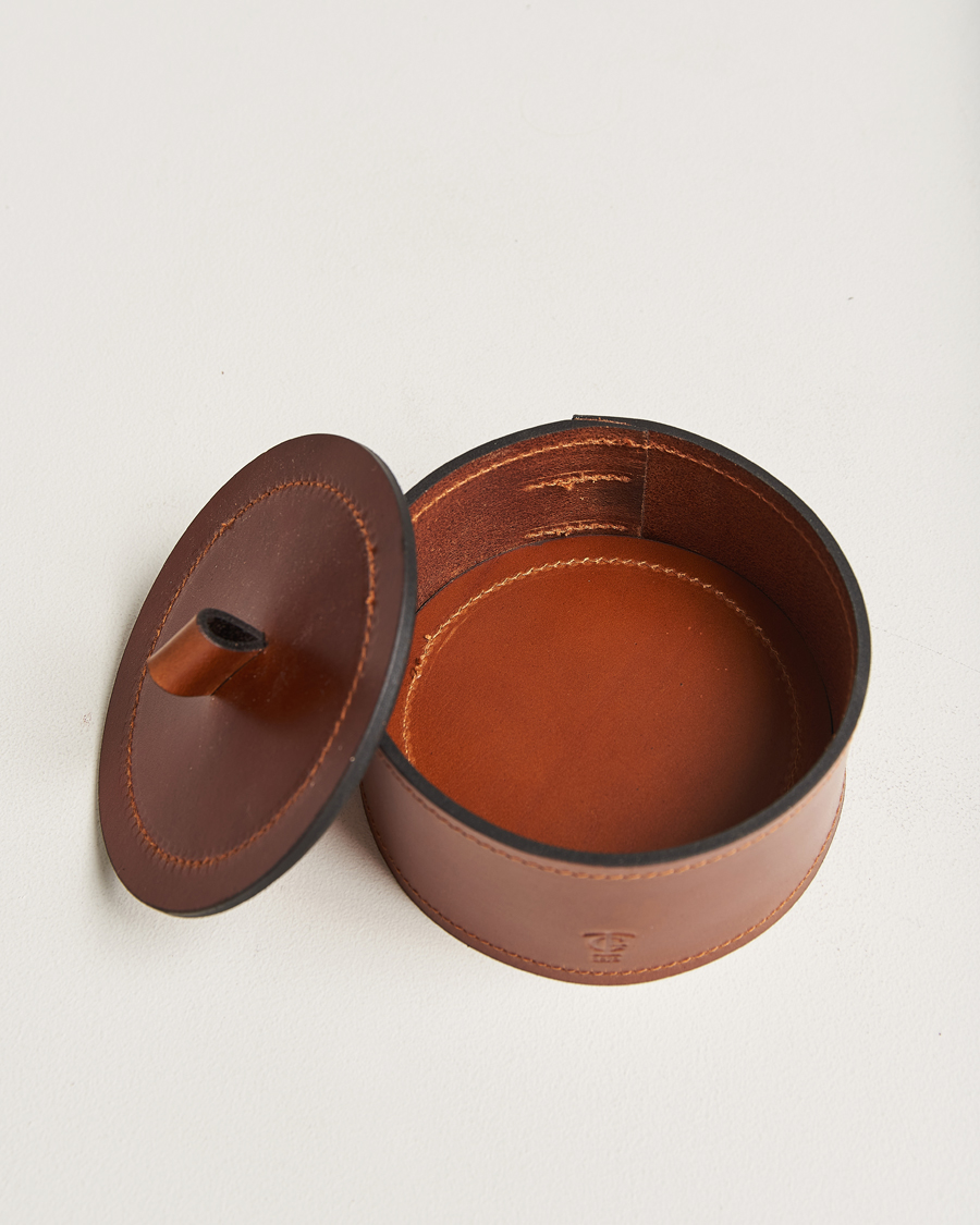 Hombres | Hogar | Tärnsjö Garveri | Small Leather Box 002 Light Brown