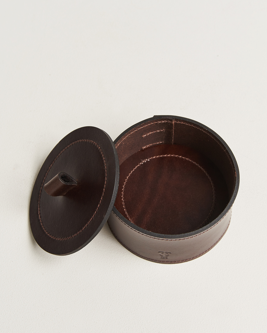 Hombres | Hogar | Tärnsjö Garveri | Small Leather Box 002 Dark Brown