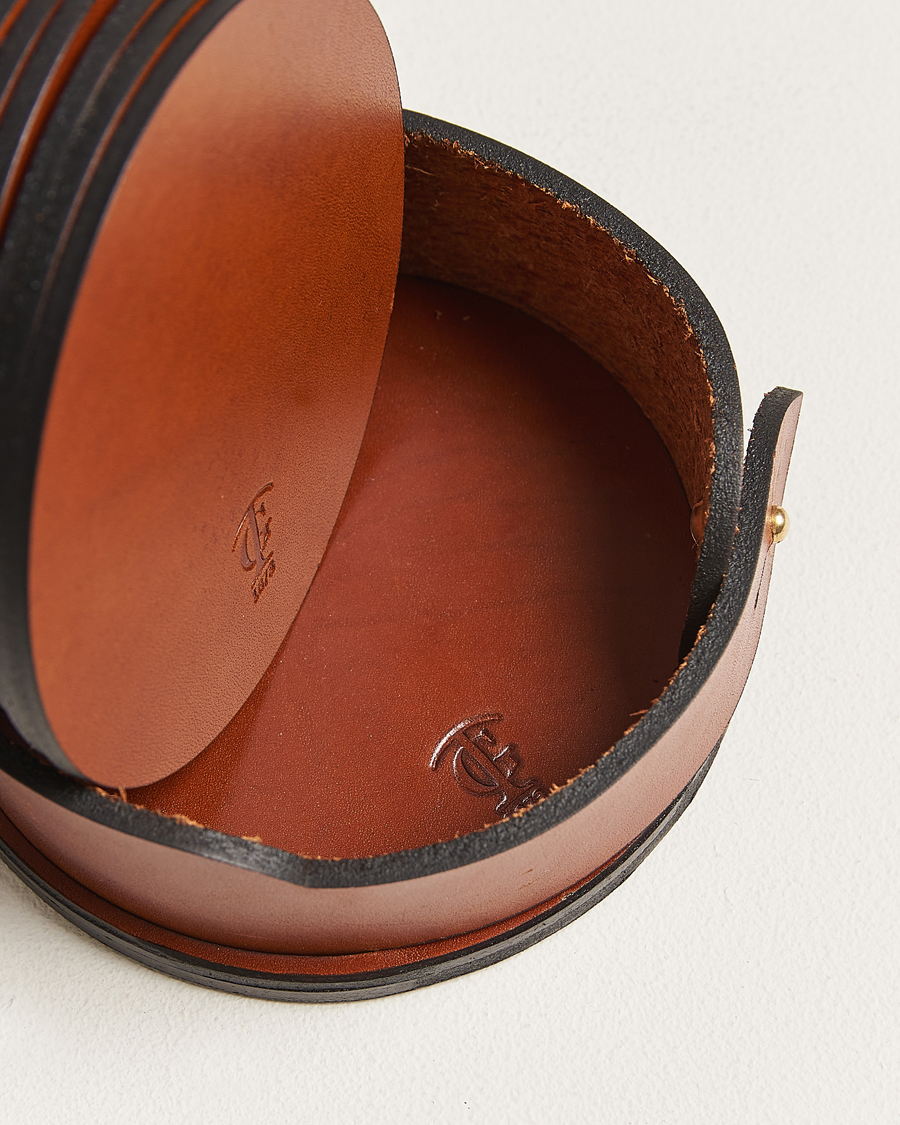 Hombres | Hogar | Tärnsjö Garveri | Leather Coaster Set 006 Light Brown