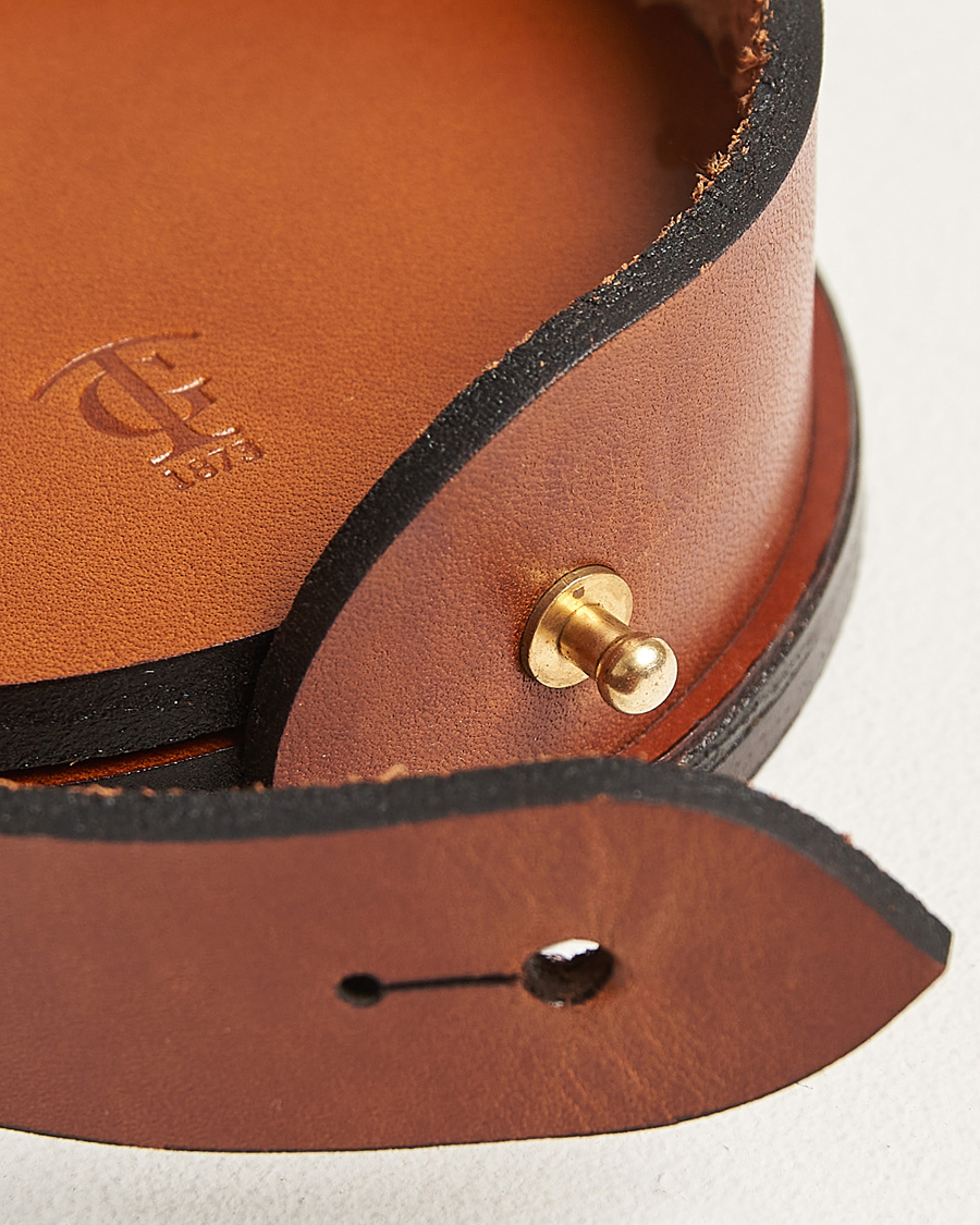 Hombres | Hogar | Tärnsjö Garveri | Leather Coaster Set 006 Light Brown