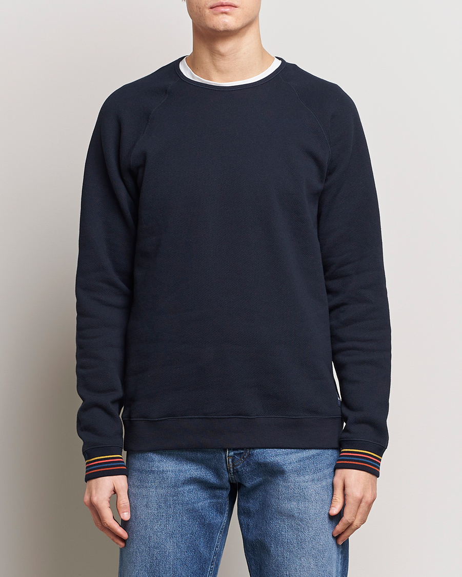 Hombres | Jerséis y prendas de punto | Paul Smith | Artist Rib Crew Neck Sweatshirt Navy
