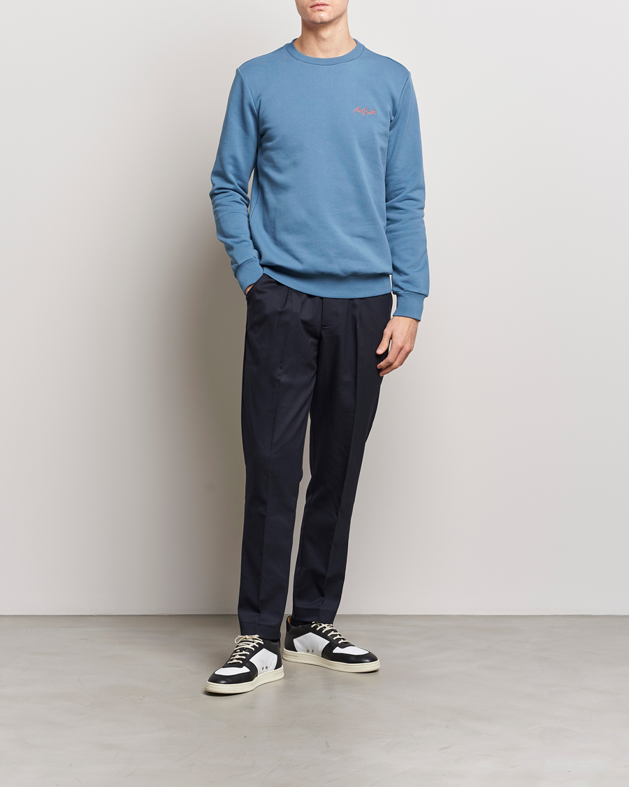 Hombres | Jerséis y prendas de punto | Paul Smith | Embroidery Crew Neck Sweatshirt Light Blue