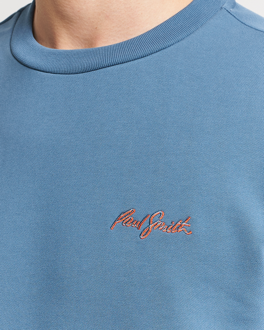 Hombres | Jerséis y prendas de punto | Paul Smith | Embroidery Crew Neck Sweatshirt Light Blue