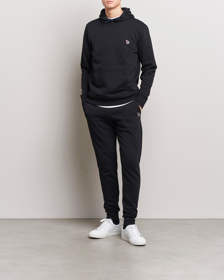 Hombres | Jerséis y prendas de punto | PS Paul Smith | Zebra Organic Cotton Hoodie Black