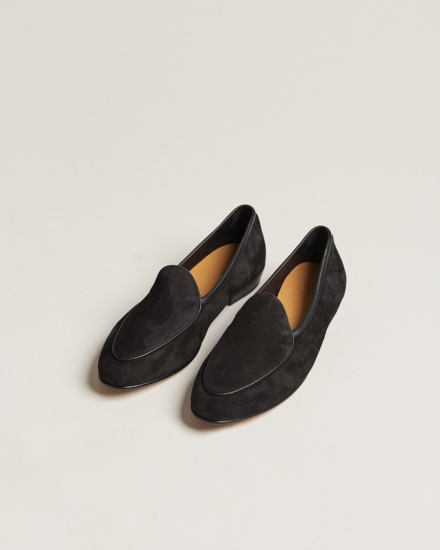 Hombres | Zapatos | Baudoin & Lange | Sagan Classic Loafers Black Suede