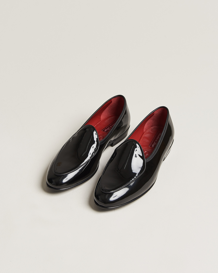 Hombres |  | Baudoin & Lange | Sagan Patent Loafers Black Calf