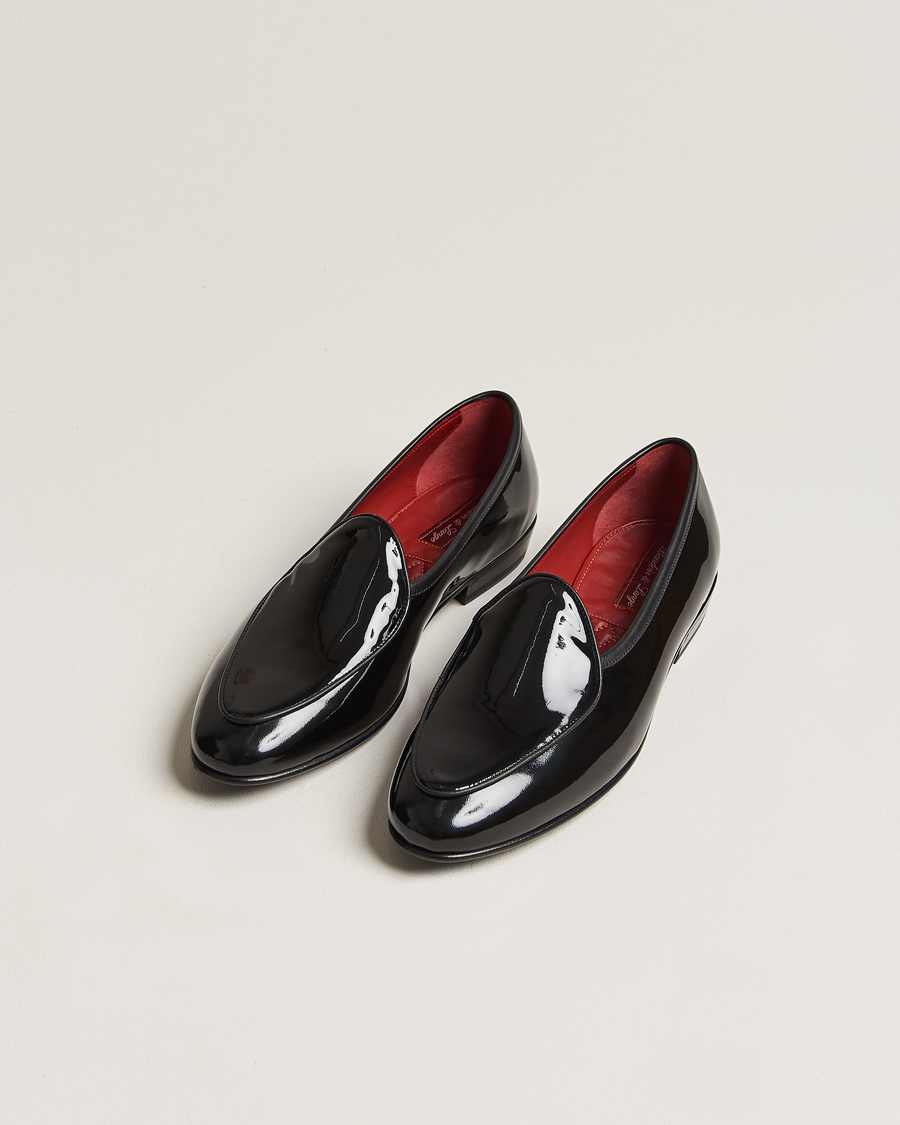 Hombres | Baudoin & Lange Sagan Patent Loafers Black Calf | Baudoin & Lange | Sagan Patent Loafers Black Calf