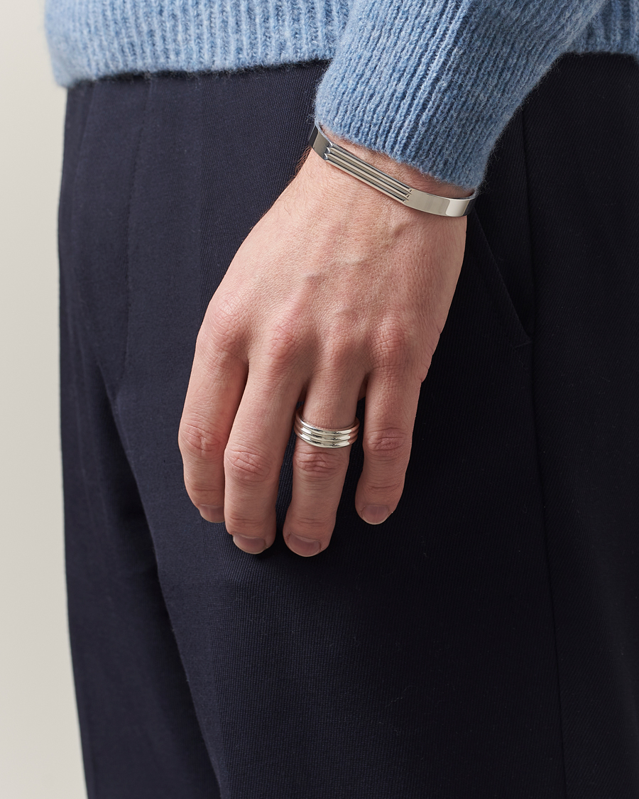 Hombres | Contemporary Creators | LE GRAMME | Godron Ring Sterling Silver 9g