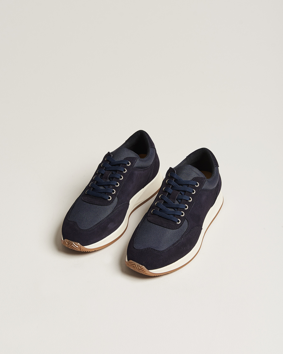 Hombres | Zapatos | Myrqvist | Stensund Running Sneaker Navy Suede