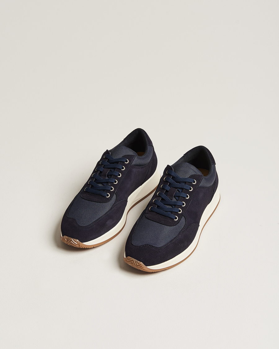 Hombres | Zapatillas | Myrqvist | Stensund Running Sneaker Navy Suede