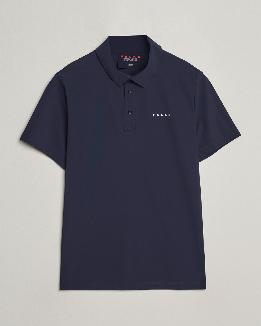 Hombres | Polos | Falke Sport | Falke Performance Polo Shirt Space Blue