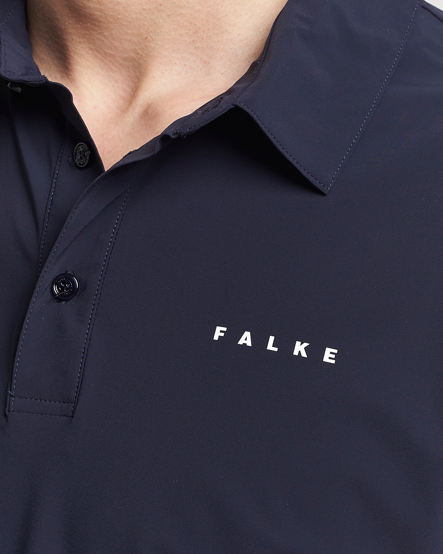 Hombres | Polos | Falke Sport | Falke Performance Polo Shirt Space Blue