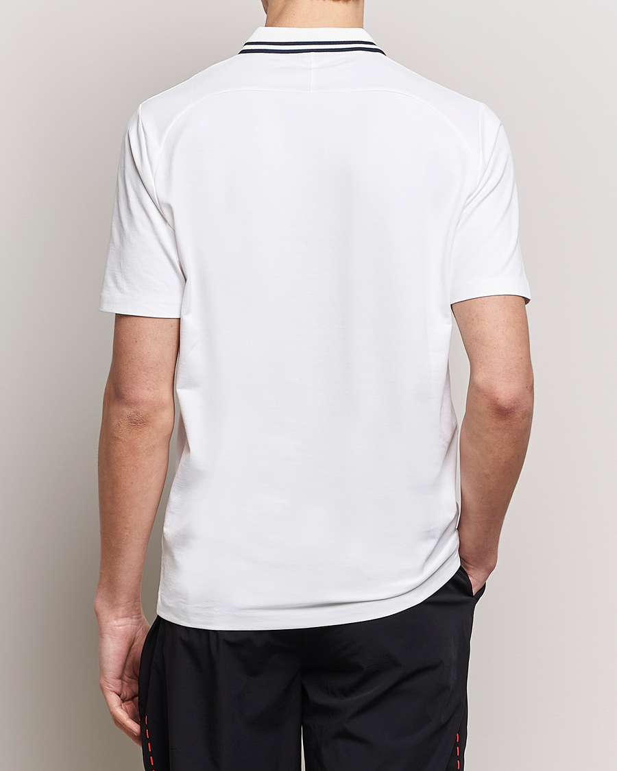 Hombres | Polos | Falke Sport | Falke Zip Polo Shirt White