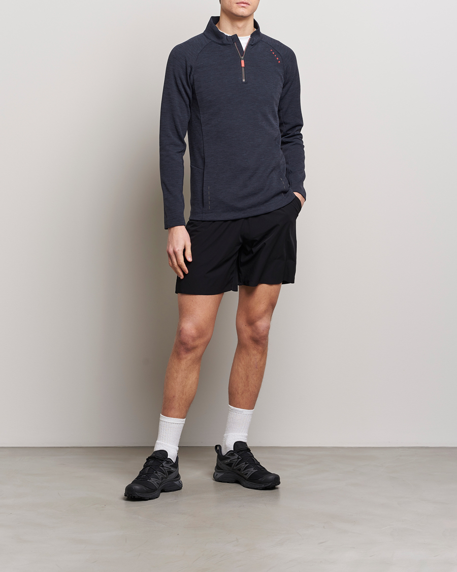 Hombres | Jerséis y prendas de punto | Falke Sport | Falke Core Half Zip Warm Up Shirt Black