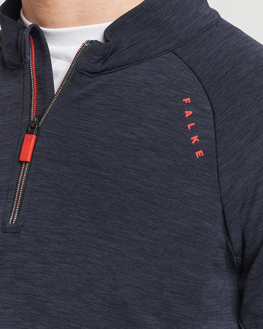 Hombres | Jerséis y prendas de punto | Falke Sport | Falke Core Half Zip Warm Up Shirt Black