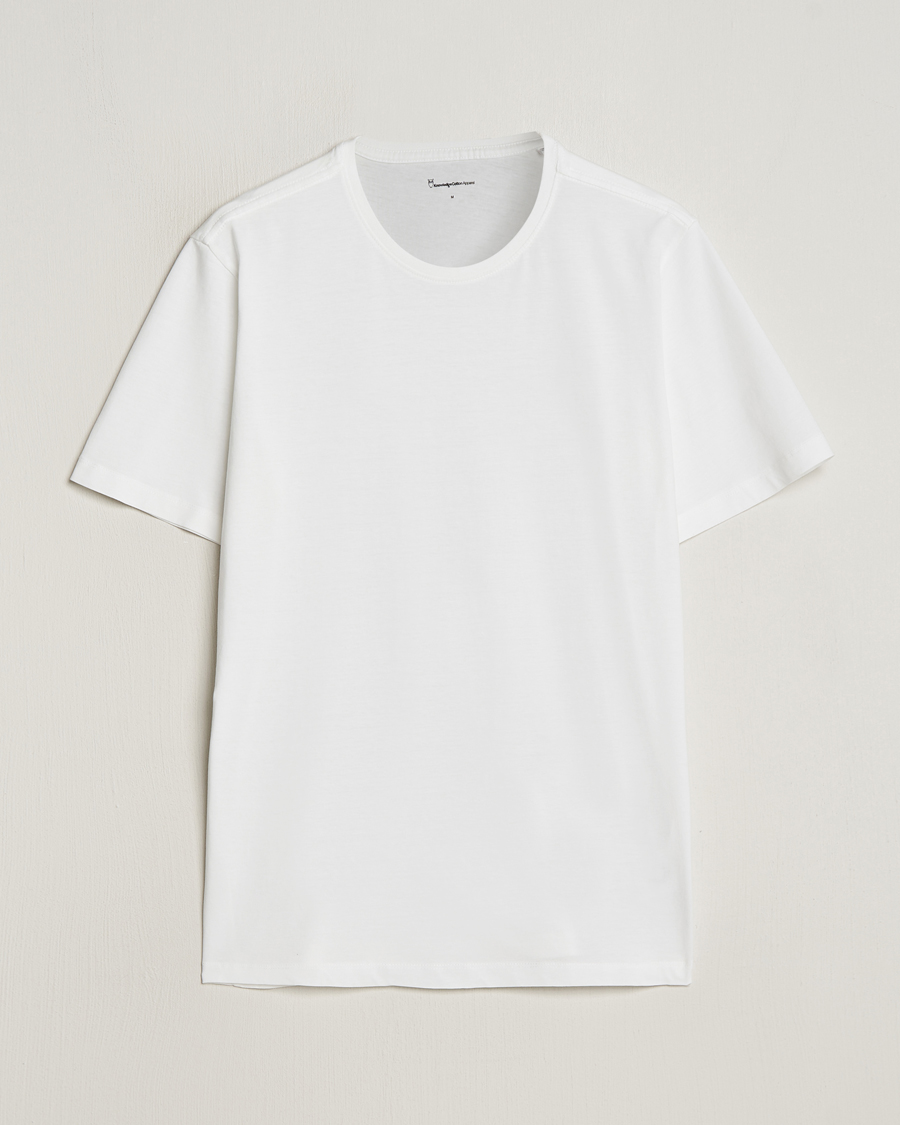 Hombres | Camisetas | KnowledgeCotton Apparel | Agnar Basic T-Shirt Bright White