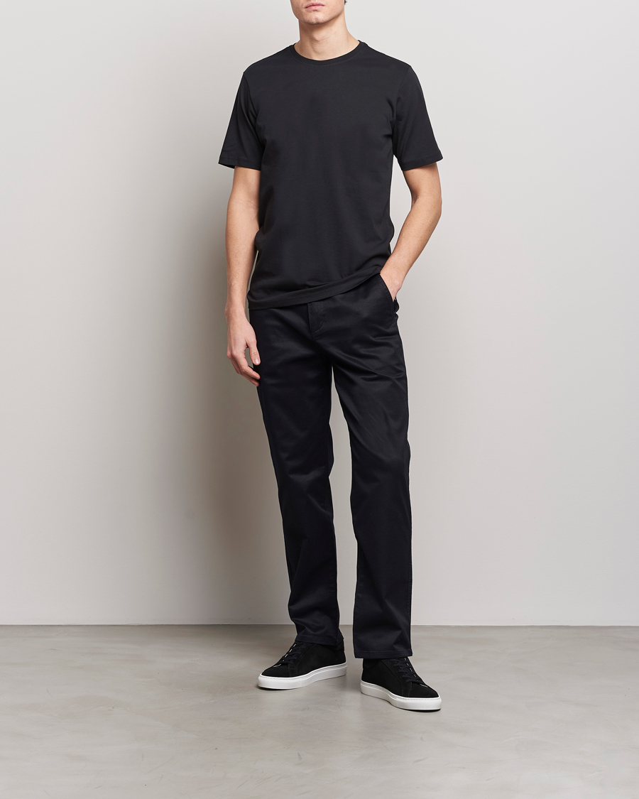 Hombres | Camisetas | KnowledgeCotton Apparel | Agnar Basic T-Shirt Jet Black
