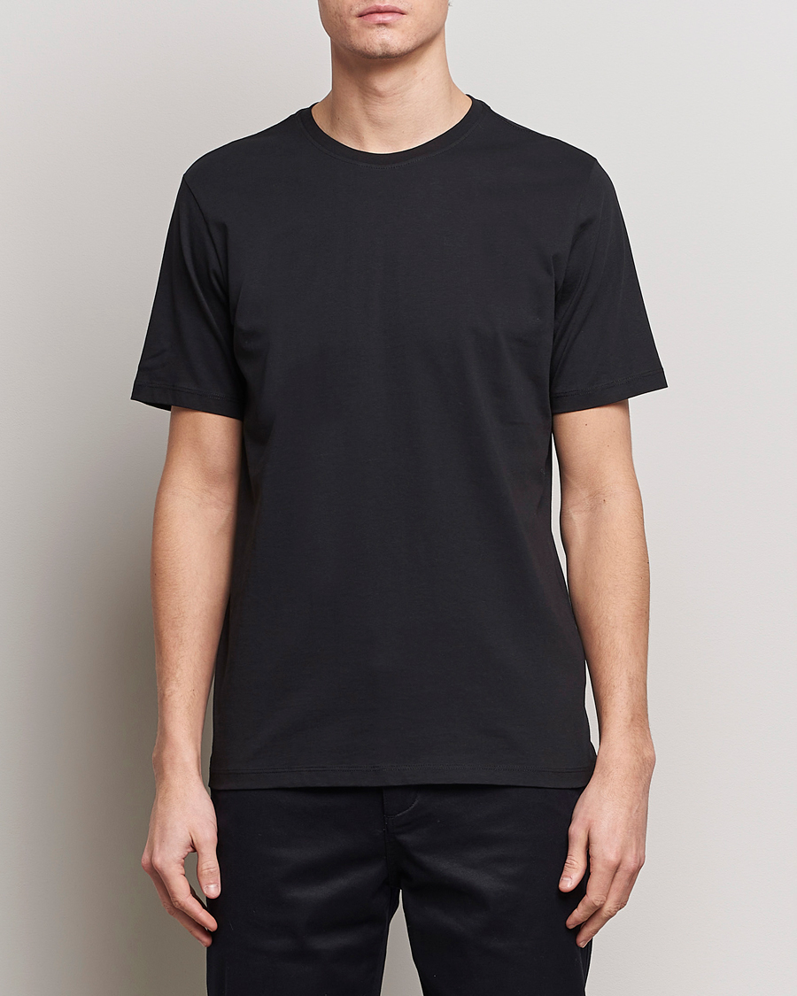 Hombres | Camisetas | KnowledgeCotton Apparel | Agnar Basic T-Shirt Jet Black