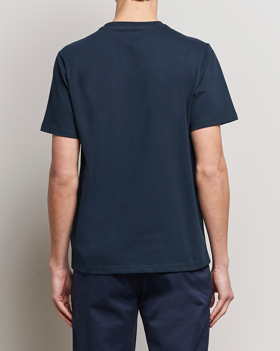 Hombres | Camisetas | KnowledgeCotton Apparel | Loke Badge T-Shirt Total Eclipse
