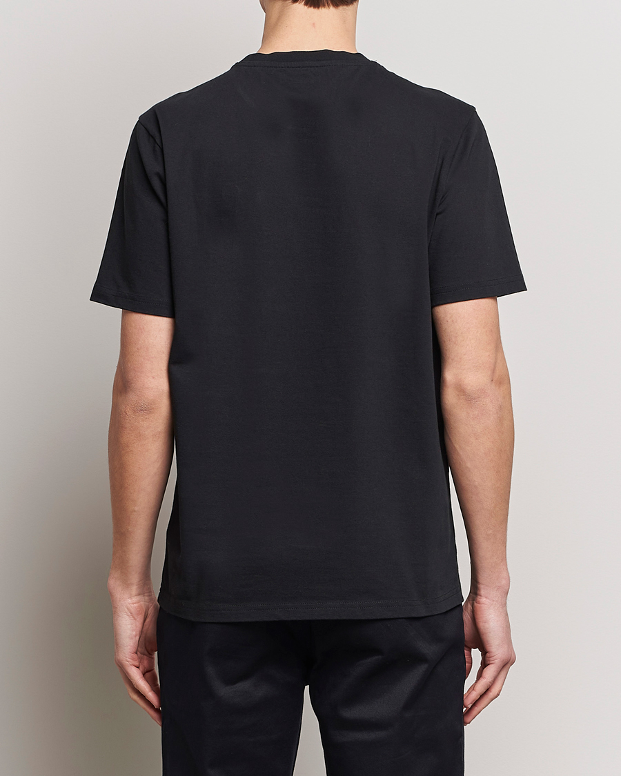 Hombres | Camisetas | KnowledgeCotton Apparel | Loke Badge T-Shirt Jet Black