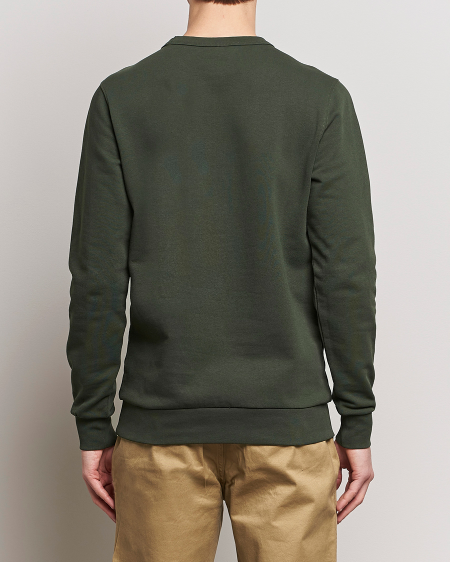 Hombres | Jerséis y prendas de punto | KnowledgeCotton Apparel | Erik Badge Sweatshirt Forest Night