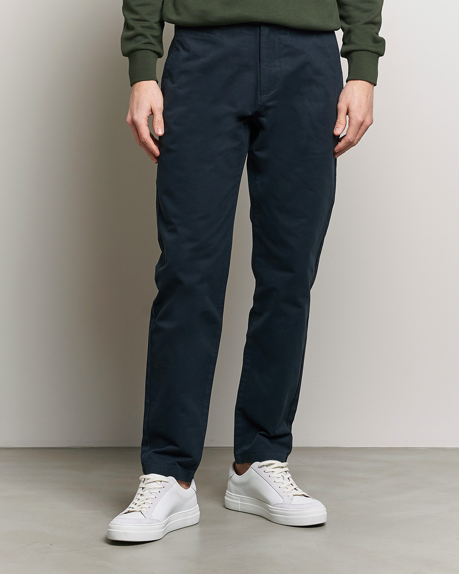 Hombres | Pantalones | KnowledgeCotton Apparel | Chuck Regular Cotton Twill Chino Total Eclipse