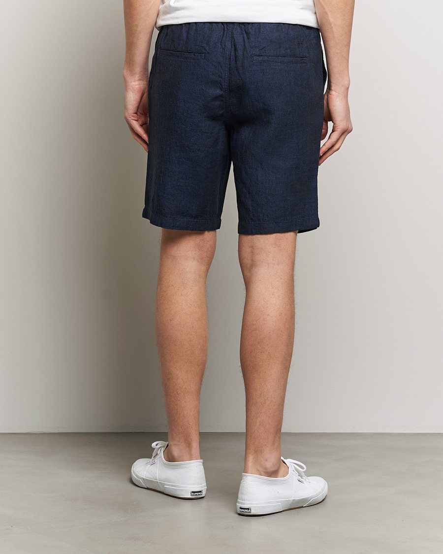 Hombres | Pantalones cortos | KnowledgeCotton Apparel | Loose Linen Shorts Total Eclipse