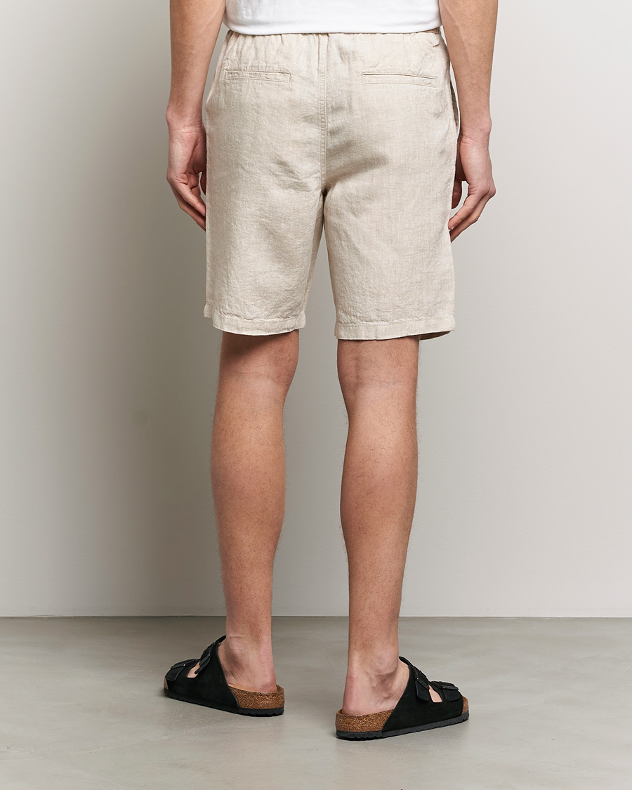 Hombres | Pantalones cortos | KnowledgeCotton Apparel | Loose Linen Shorts Light Feather Grey
