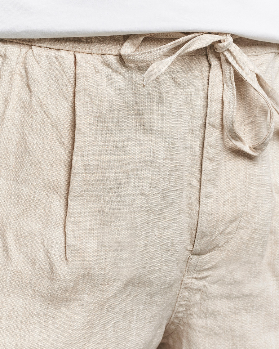 Hombres | Pantalones cortos | KnowledgeCotton Apparel | Loose Linen Shorts Light Feather Grey