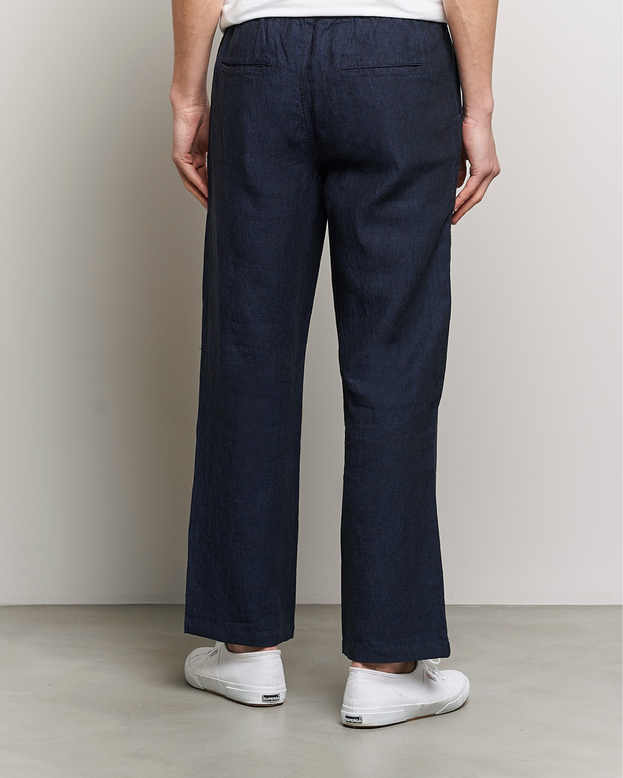 Hombres | Pantalones | KnowledgeCotton Apparel | Loose Linen Pants Total Eclipse
