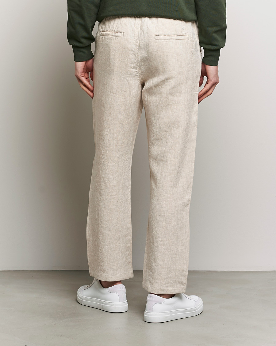 Hombres | Pantalones | KnowledgeCotton Apparel | Loose Linen Pants Light Feather Grey