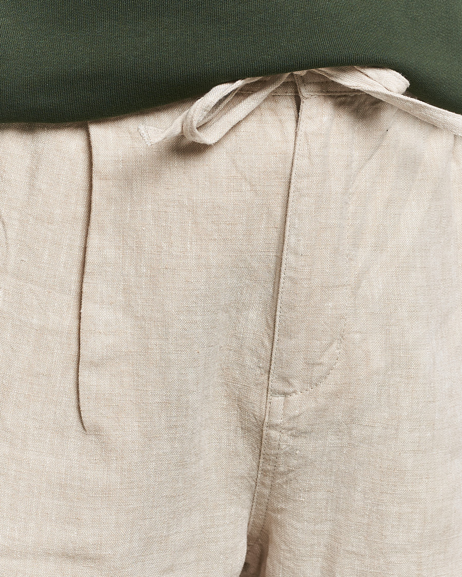 Hombres | Pantalones | KnowledgeCotton Apparel | Loose Linen Pants Light Feather Grey