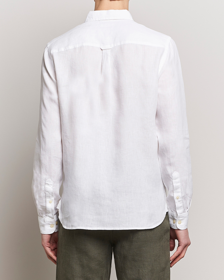 Hombres | Camisas | KnowledgeCotton Apparel | Regular Linen Shirt Bright White