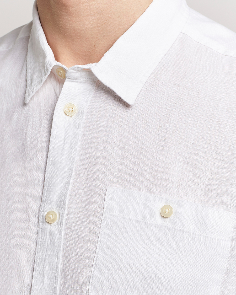 Hombres | Camisas | KnowledgeCotton Apparel | Regular Linen Shirt Bright White