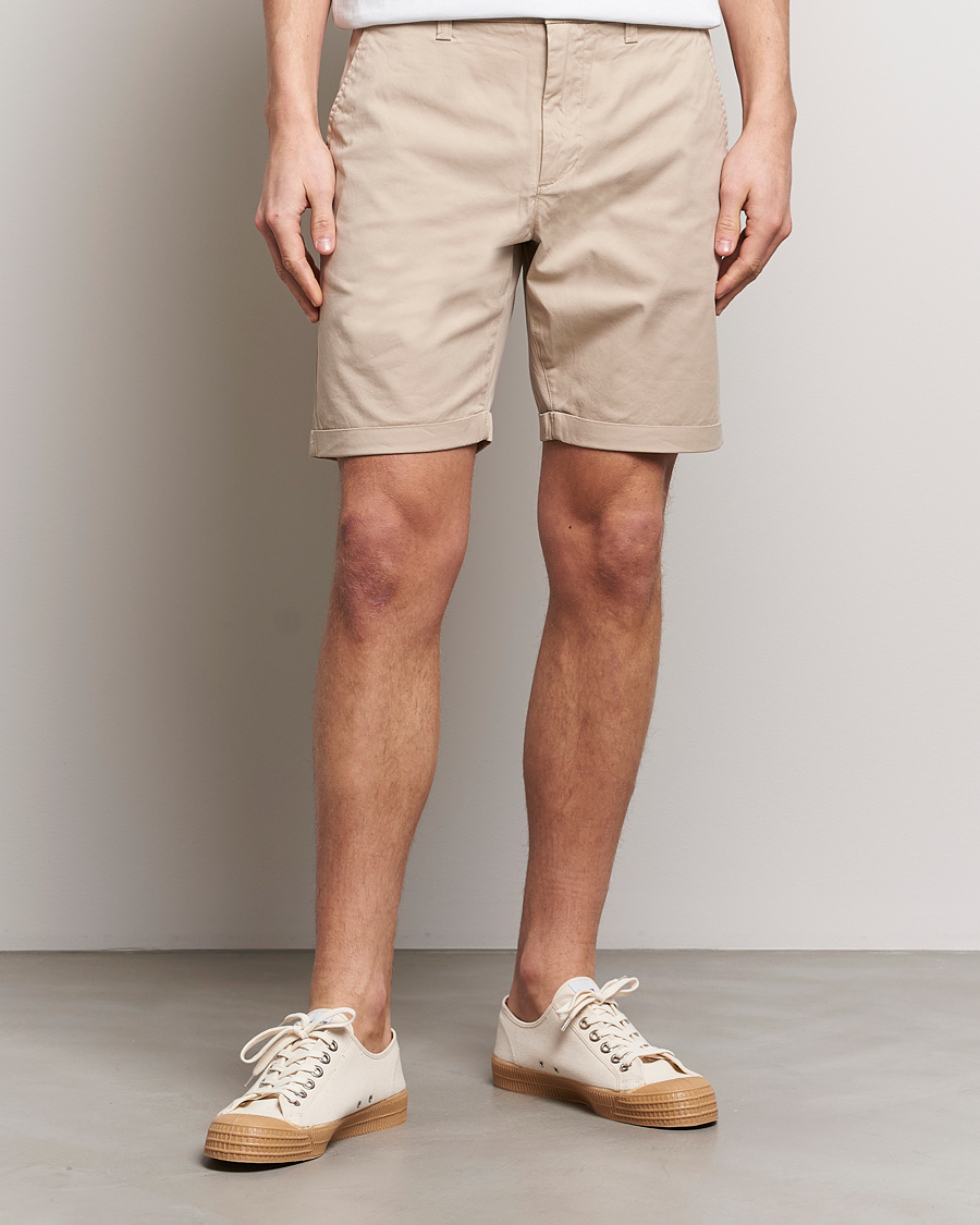 Hombres | KnowledgeCotton Apparel | KnowledgeCotton Apparel | Regular Chino Poplin Shorts Light Feather Grey
