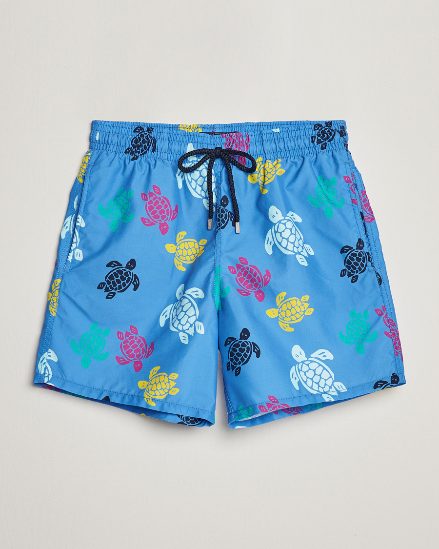 Hombres | Bañadores | Vilebrequin | Moorea Tortues Swim Shorts Blue