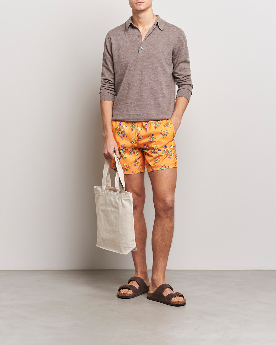 Hombres | Bañadores | Vilebrequin | Mahina Rataturtles Swim Shorts Carotte