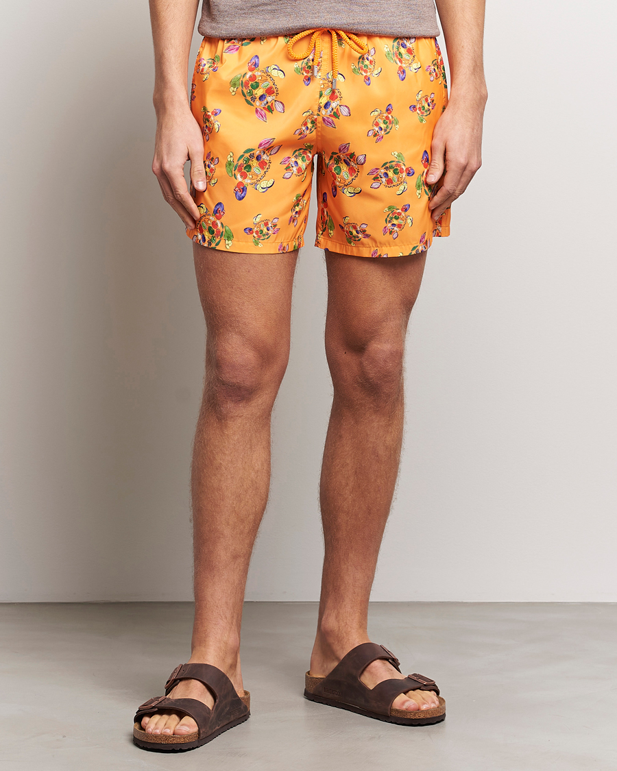 Hombres | Bañadores | Vilebrequin | Mahina Rataturtles Swim Shorts Carotte
